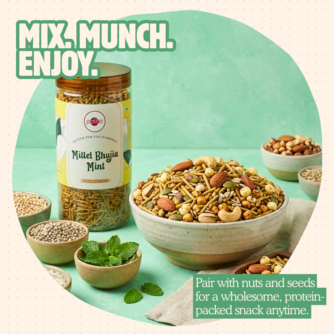 Millet Bhujia Mint – Better-For-You Namkeen - 170g