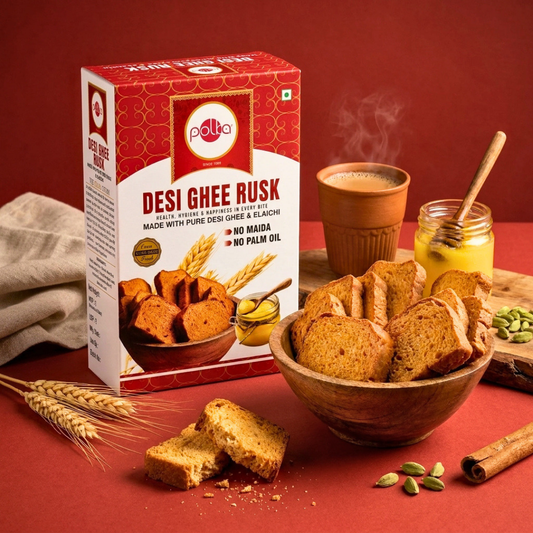 Desi Ghee Rusk – Made with Pure Desi Ghee & Elaichi - 150g