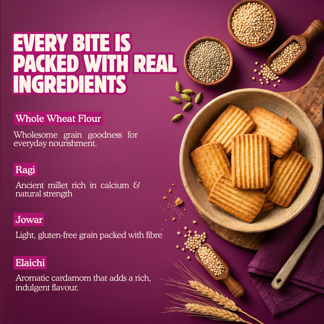 High Fibre Atta-Millet Cookies - 400g