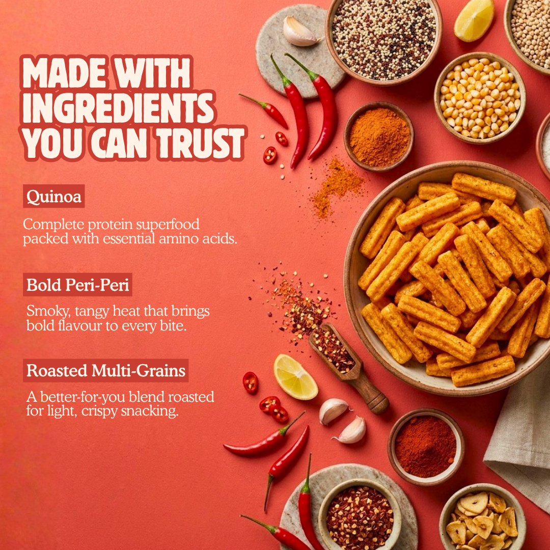 Roasted Quinoa Finger – Peri-Peri - 80g