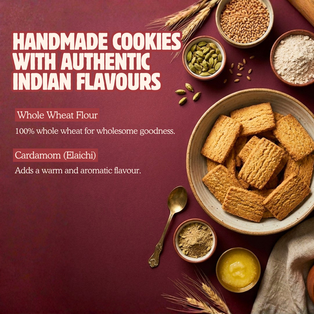 Handmade Atta Patti Cookies - 400g