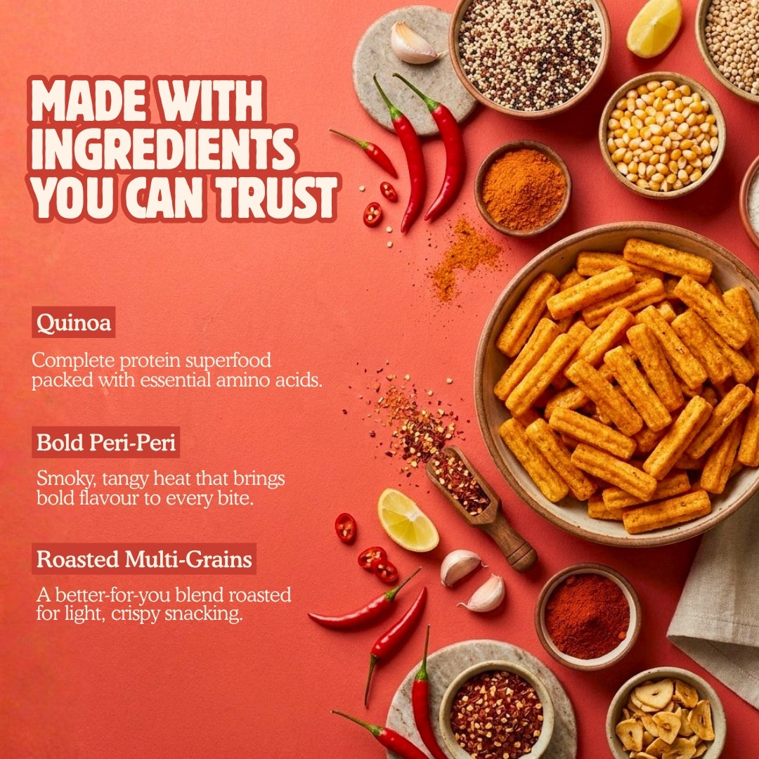 Roasted Quinoa Finger – Peri-Peri - 80g
