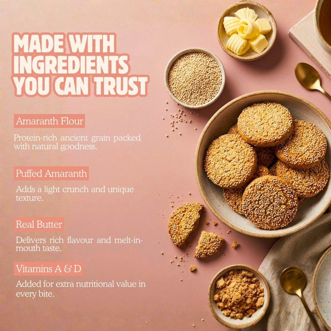 Crunchy Amaranth Butter Cookies - Gluten Free - 200g