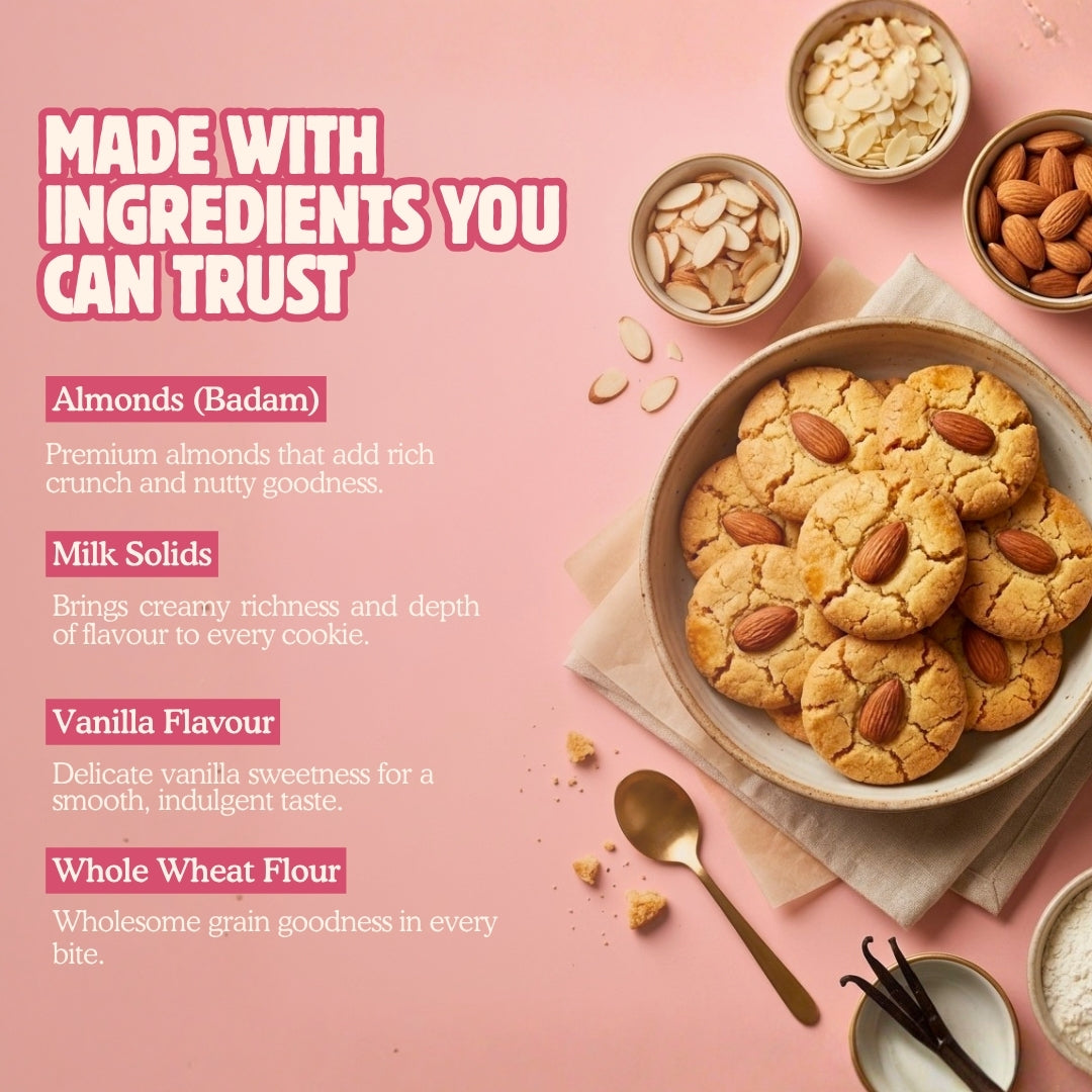 Milk Almond Cookies – Handmade Collection - 400g