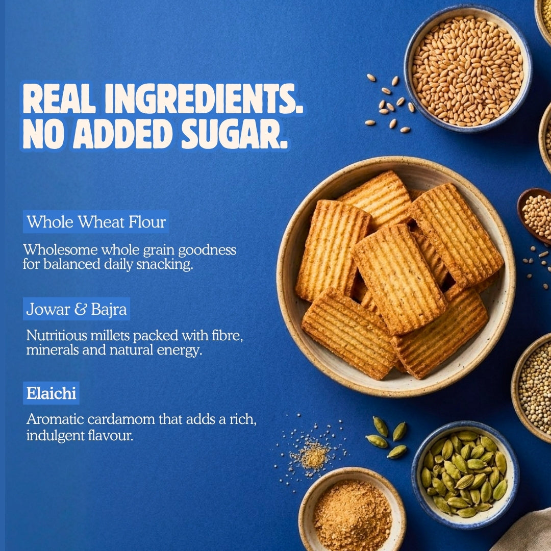 No Added Sugar Atta-Millet Cookies - 400g