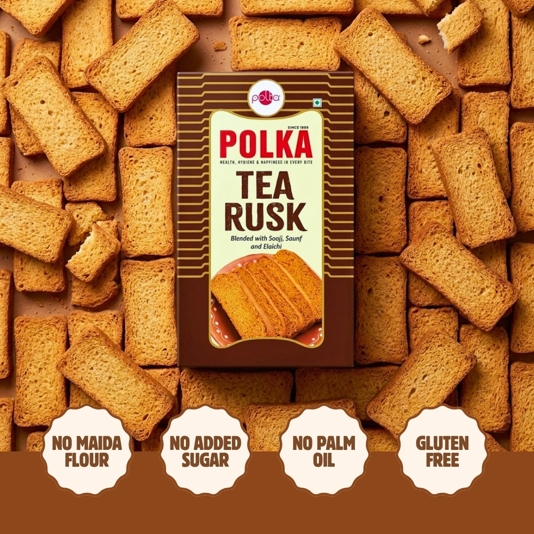 Tea Rusk – Blended with Sooji, Saunf and Elaichi - 600g