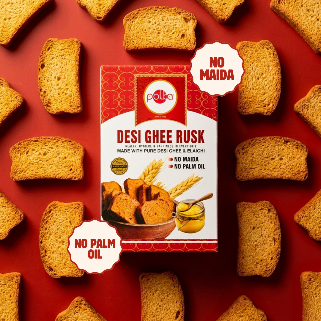Desi Ghee Rusk – Made with Pure Desi Ghee & Elaichi - 150g