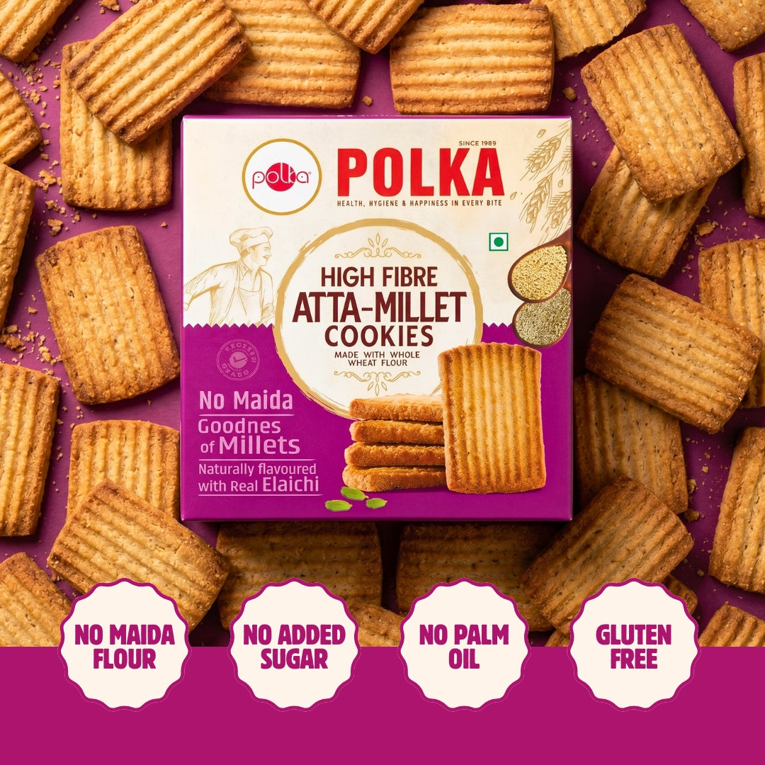 High Fibre Atta-Millet Cookies - 400g