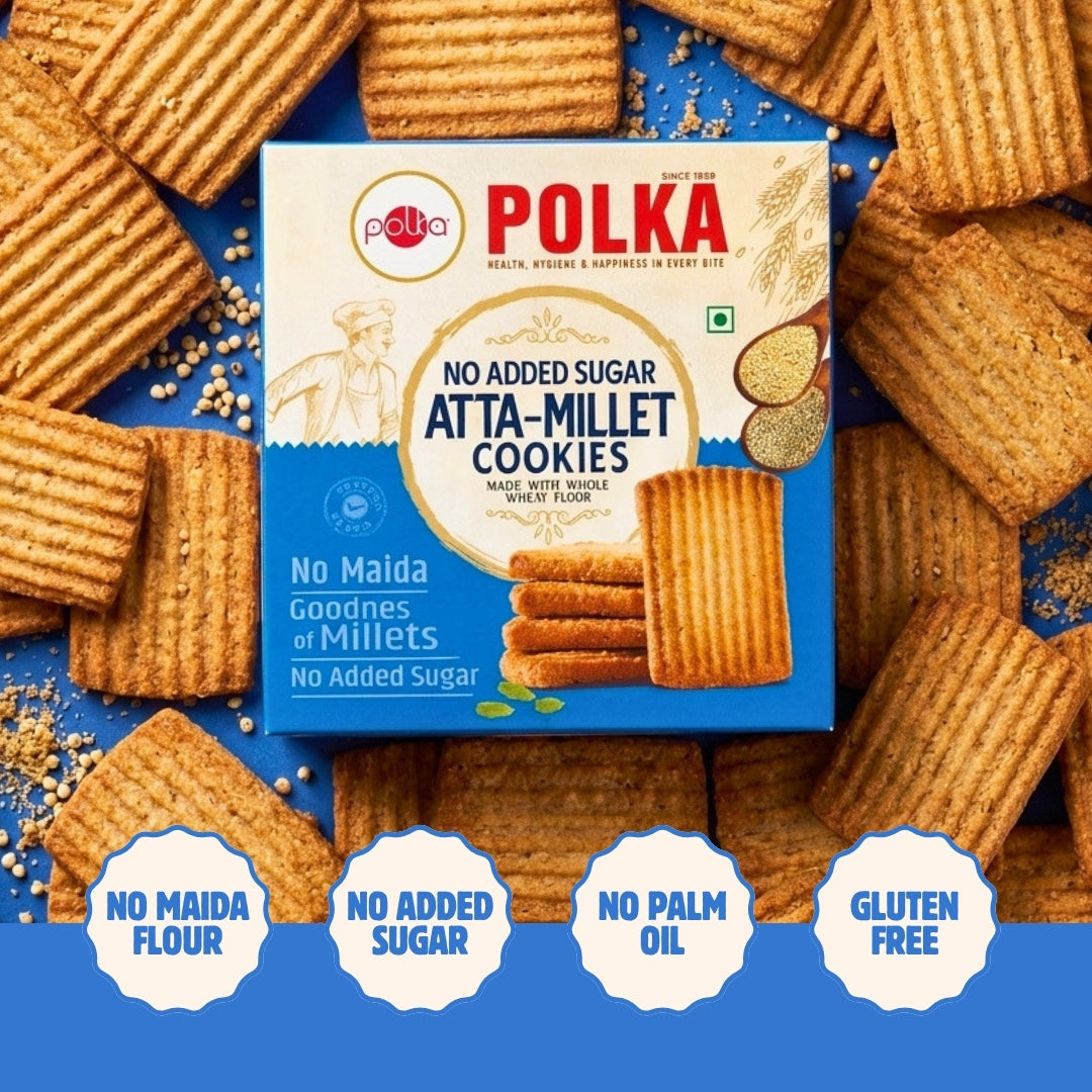 No Added Sugar Atta-Millet Cookies - 400g