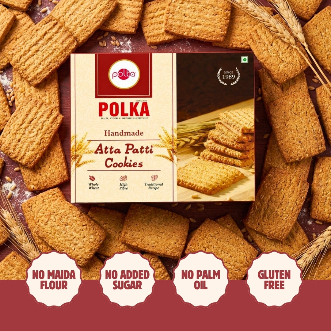 Handmade Atta Patti Cookies - 400g