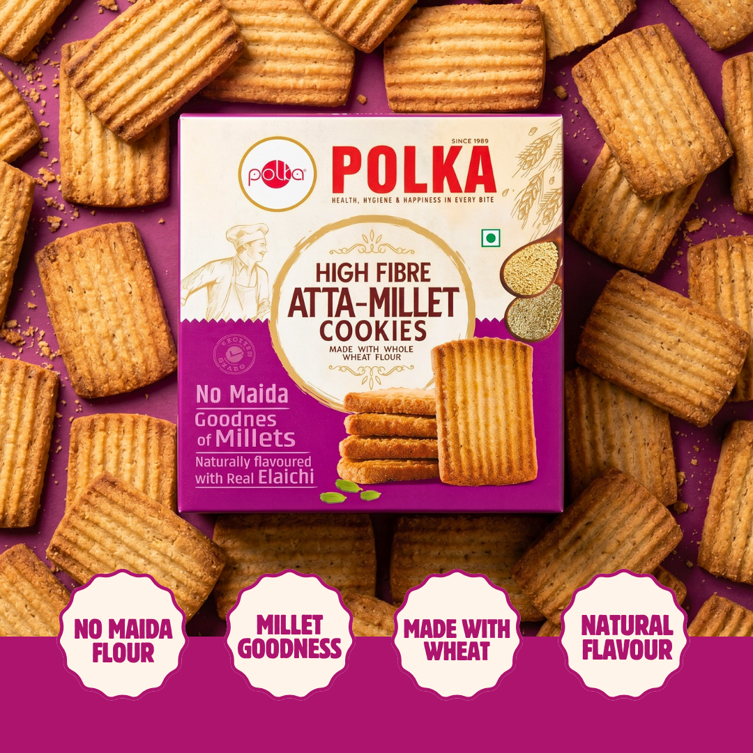 High Fibre Atta-Millet Cookies - 400g