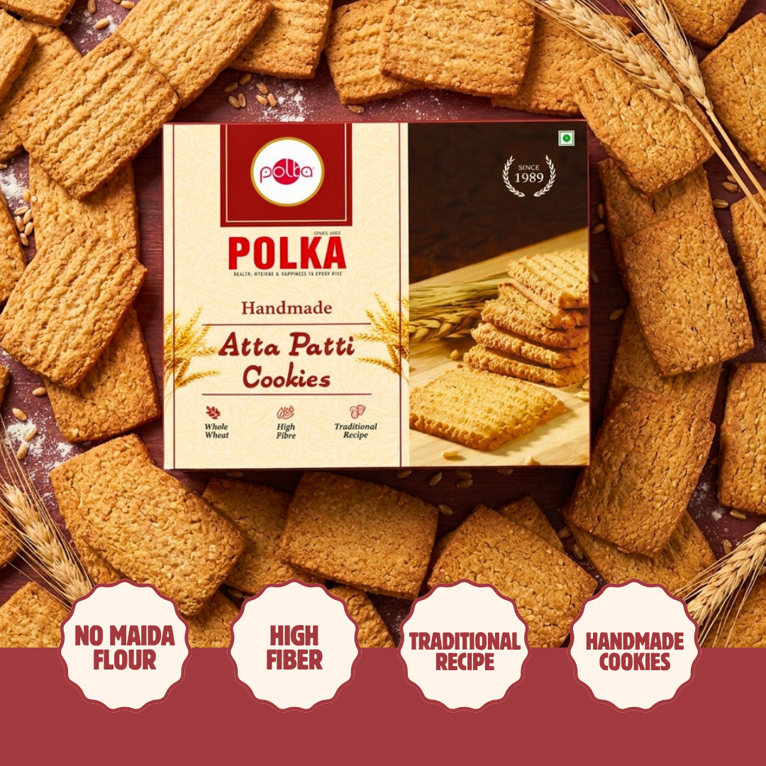 Handmade Atta Patti Cookies - 400g