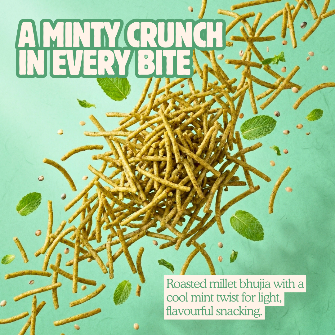 Millet Bhujia Mint – Better-For-You Namkeen - 170g