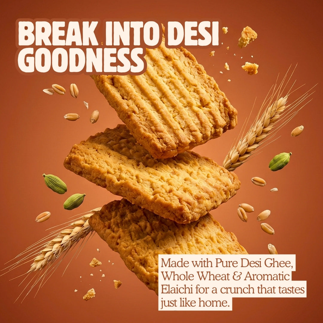 Desi Ghee Atta Patti Cookies - 360g
