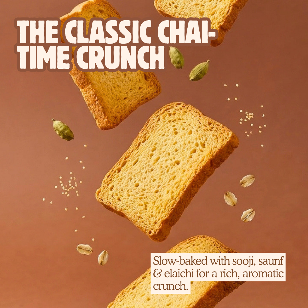 Tea Rusk – Blended with Sooji, Saunf and Elaichi - 600g