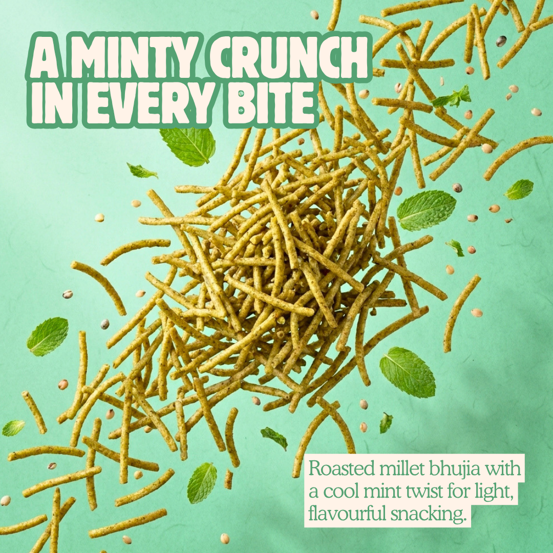 Millet Bhujia Mint – Better-For-You Namkeen - 170g