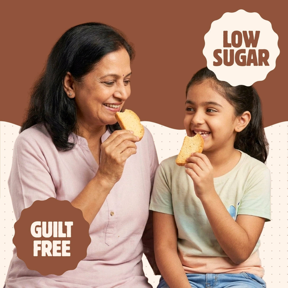 SugarLess Diet Rusk with Sooji & Elaichi - 200g
