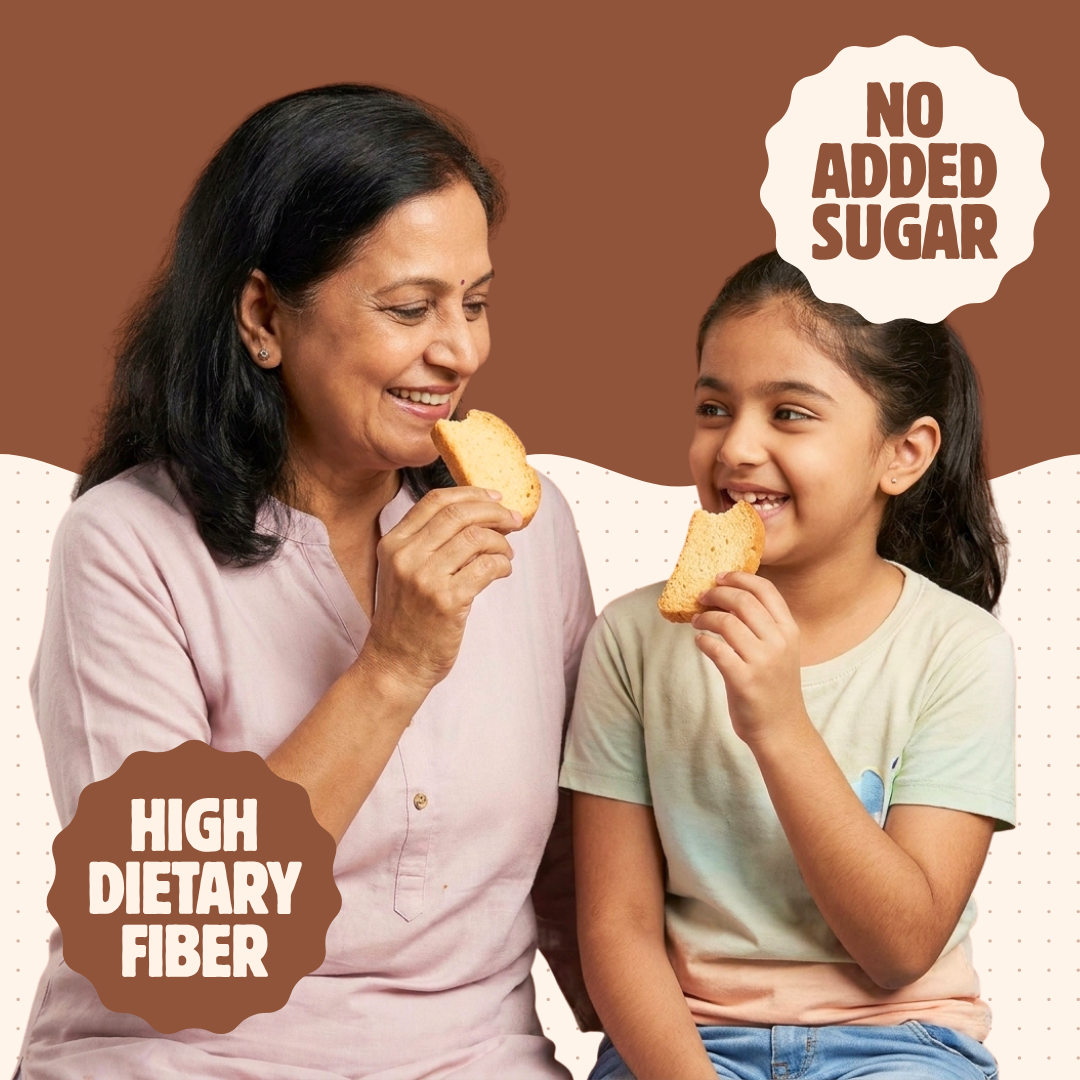 SugarLess Diet Rusk with Sooji & Elaichi - 200g