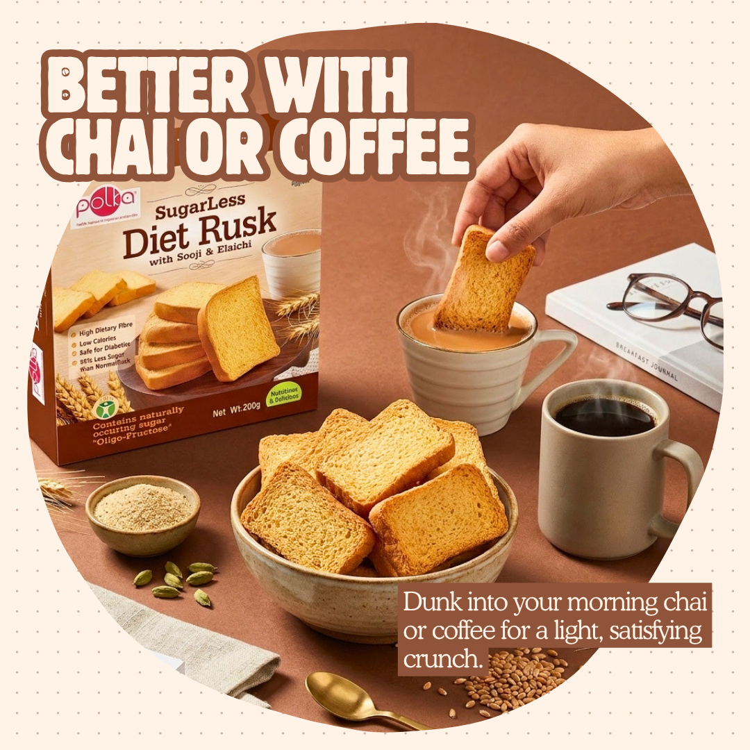 SugarLess Diet Rusk with Sooji & Elaichi - 200g