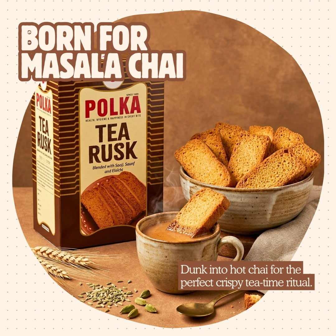 Tea Rusk – Blended with Sooji, Saunf and Elaichi - 600g