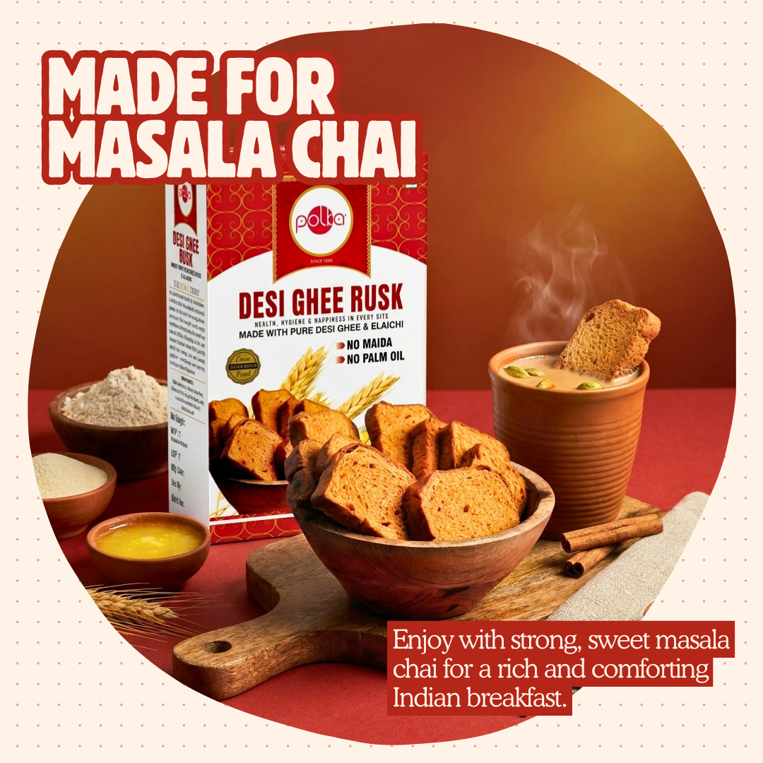Desi Ghee Rusk – Made with Pure Desi Ghee & Elaichi - 150g