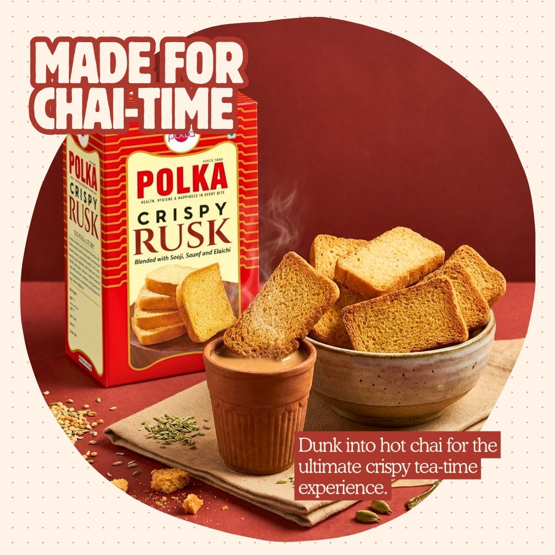 Crispy Rusk – Blended with Sooji, Saunf & Elaichi - 600g