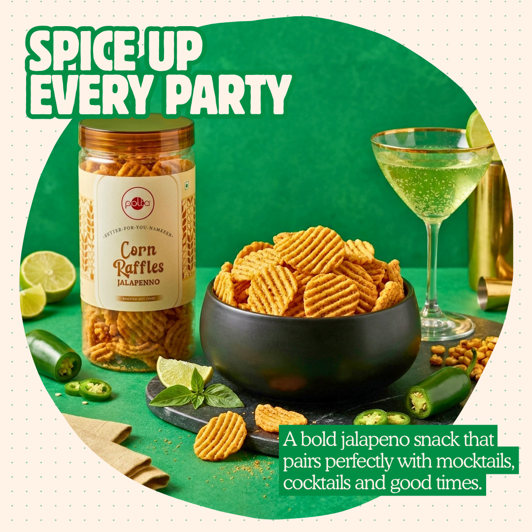 Corn Raffles Jalapeno – Better-For-You Namkeen - 65g