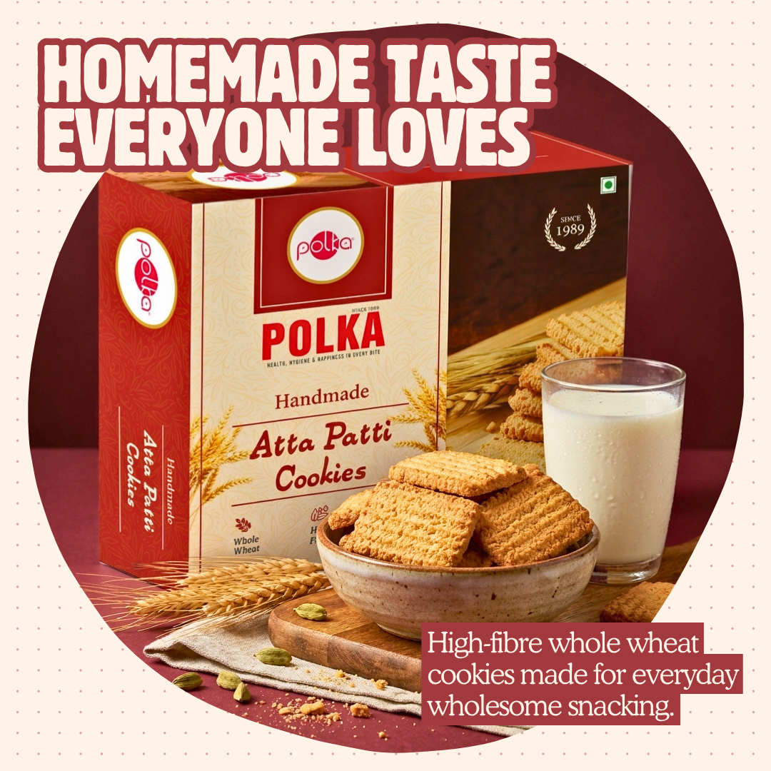Handmade Atta Patti Cookies - 400g
