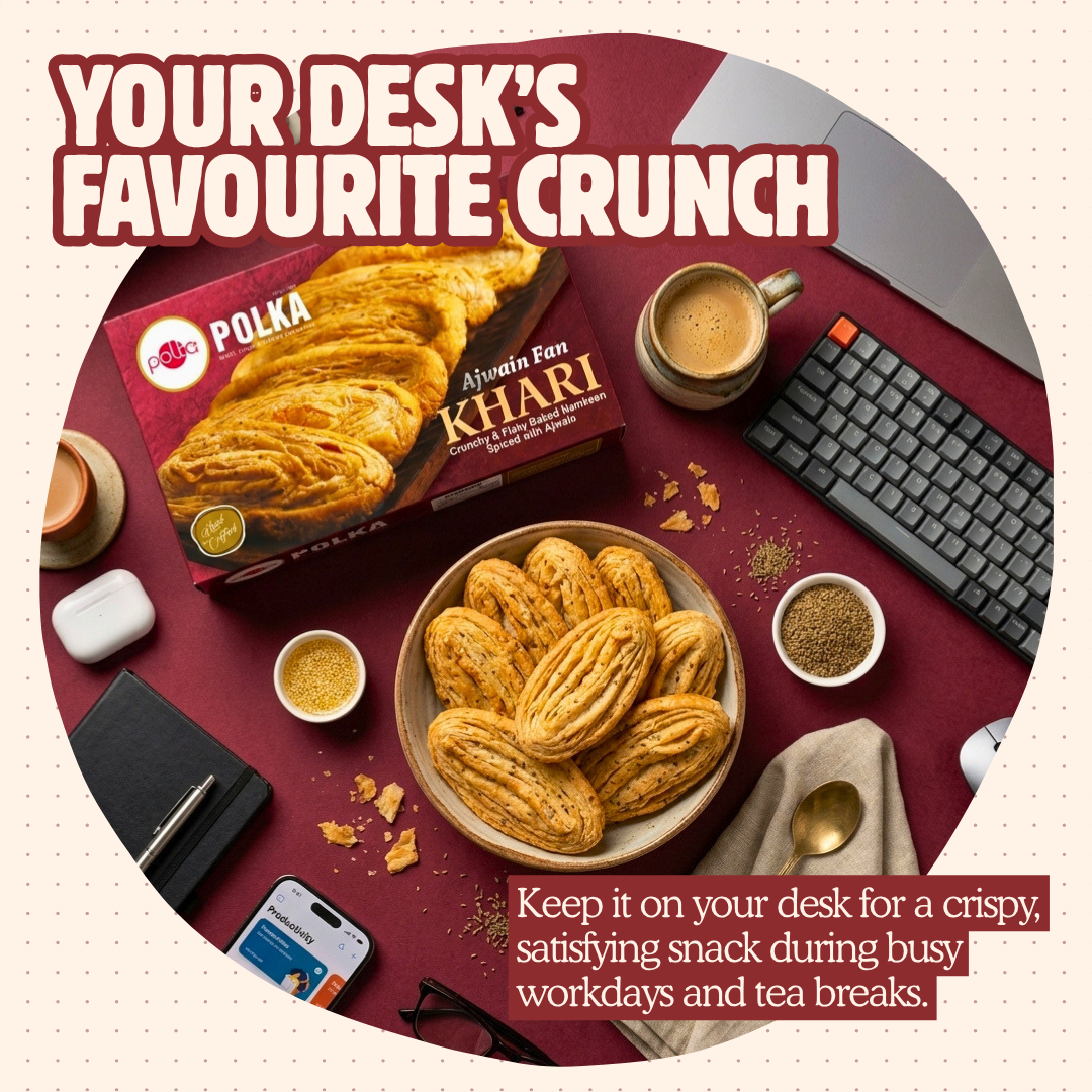 Ajwain Fan Khari – Crunchy & Flaky Baked Namkeen Spiced with Ajwain - 200g