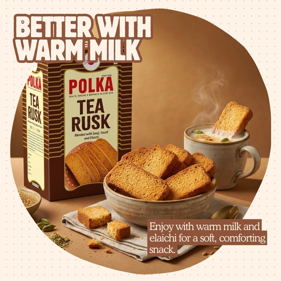 Tea Rusk – Blended with Sooji, Saunf and Elaichi - 600g