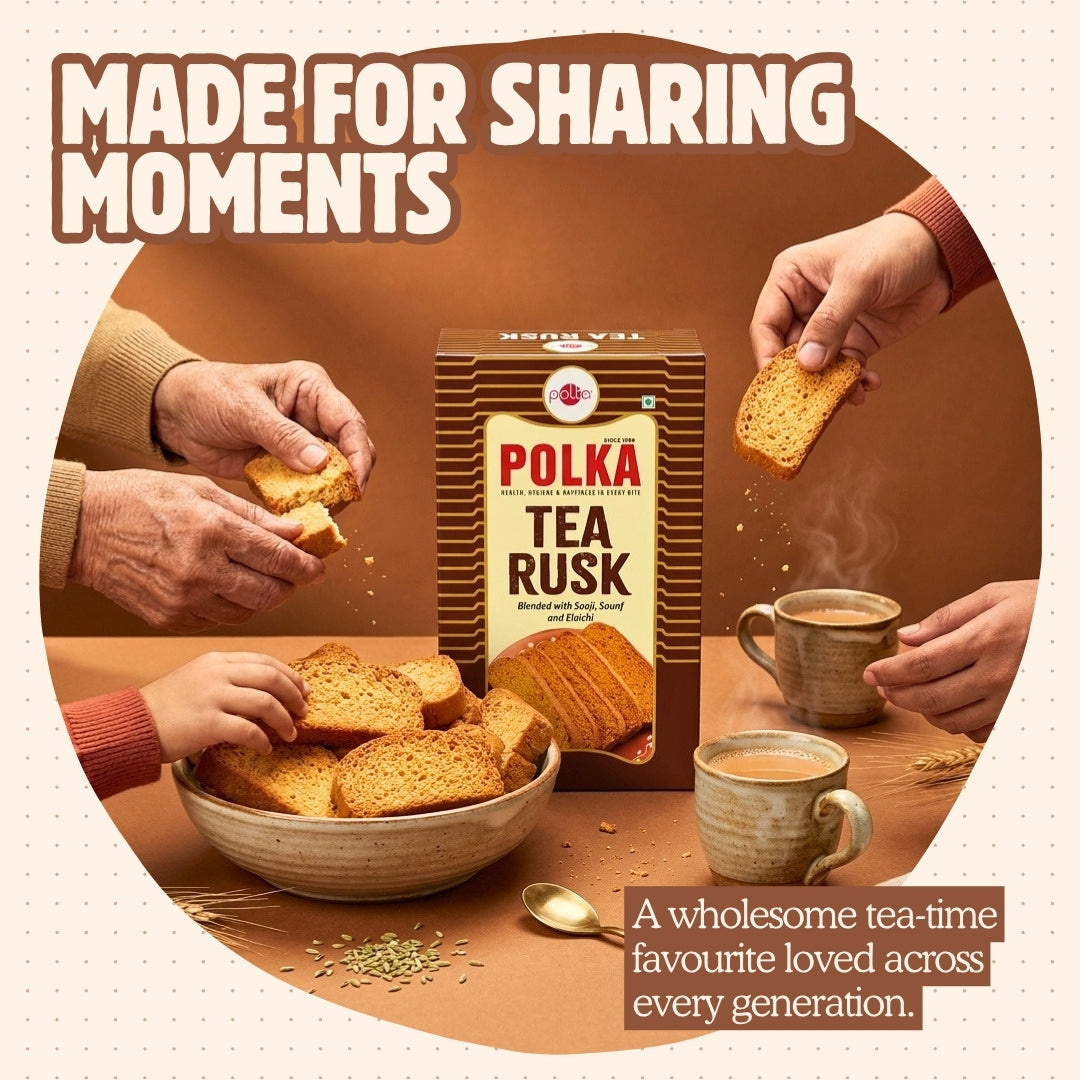 Tea Rusk – Blended with Sooji, Saunf and Elaichi - 600g