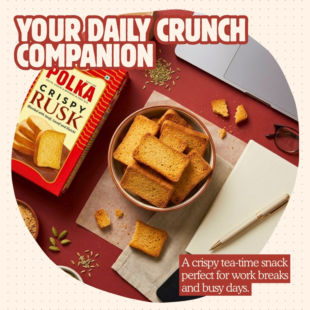 Crispy Rusk – Blended with Sooji, Saunf & Elaichi - 600g