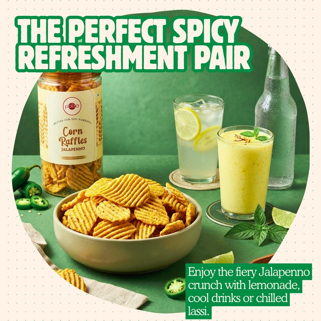 Corn Raffles Jalapeno – Better-For-You Namkeen - 65g