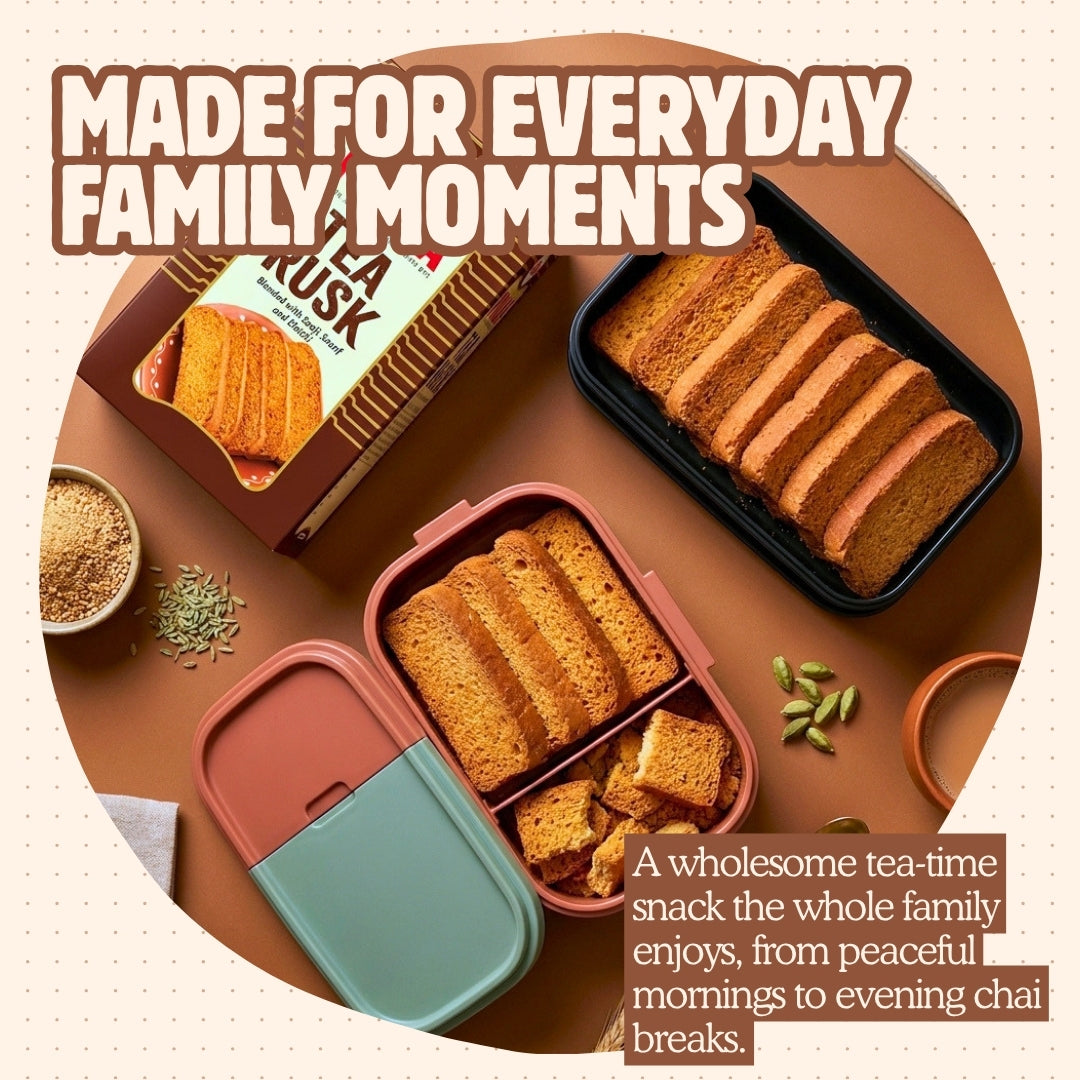 Tea Rusk – Blended with Sooji, Saunf and Elaichi - 600g