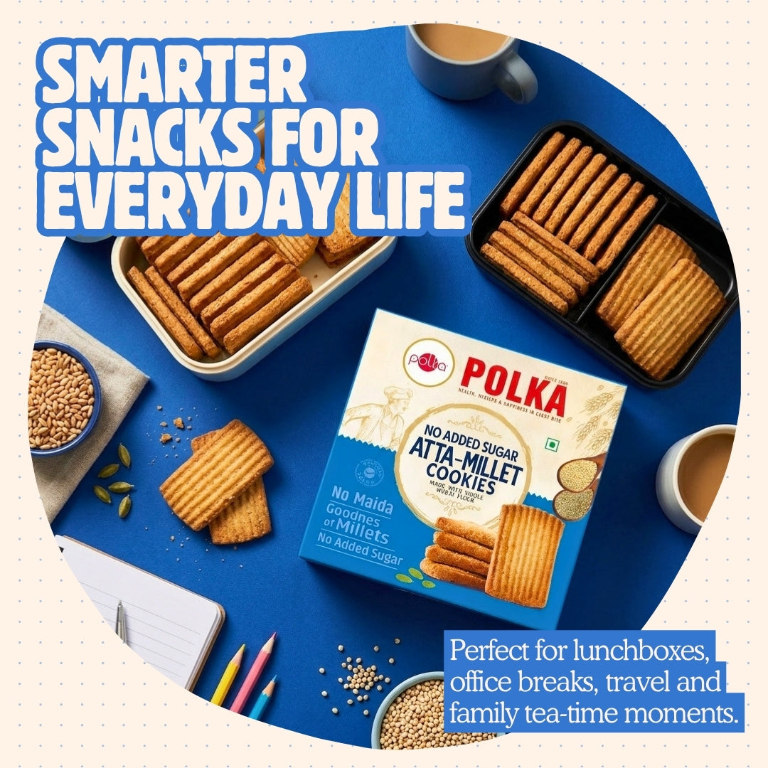 No Added Sugar Atta-Millet Cookies - 400g