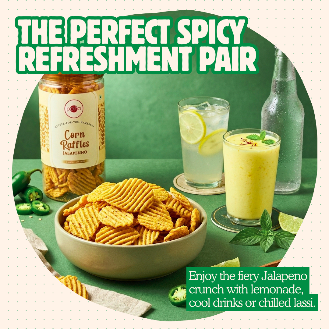 Corn Raffles Jalapeno – Better-For-You Namkeen - 65g
