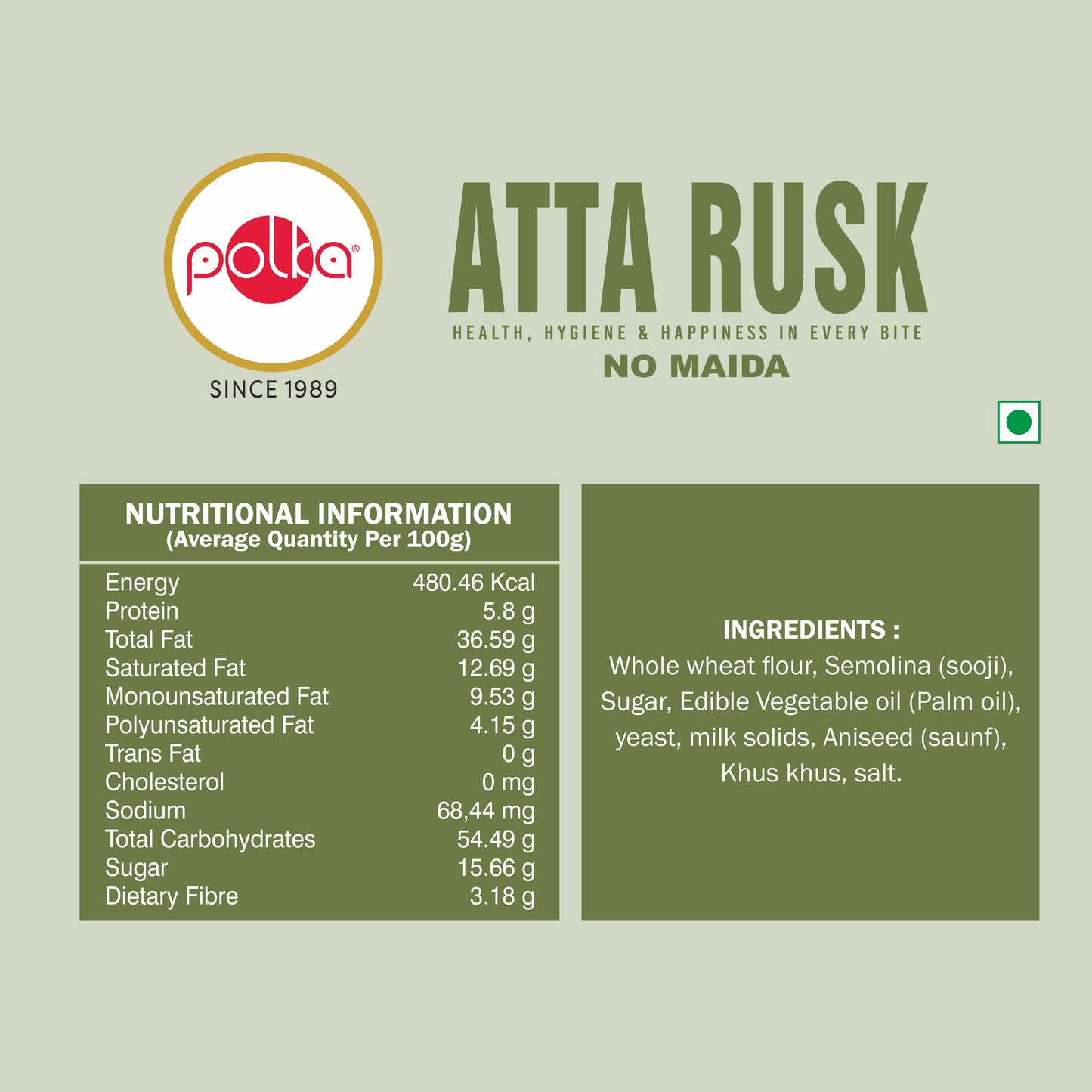 Atta Rusk – No Maida - 150g
