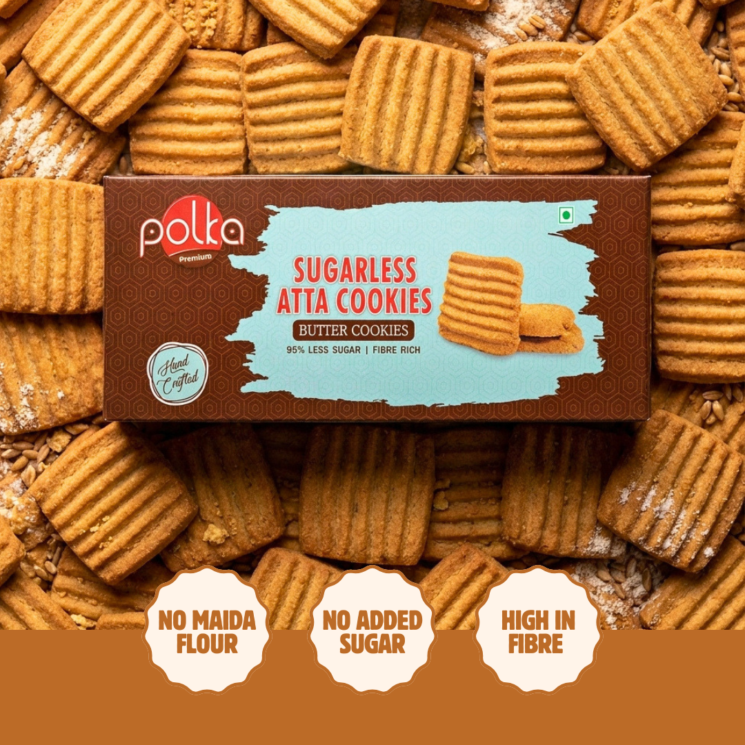 Sugarless Atta Cookies (Butter Cookies) - 200g