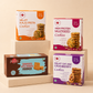Polka no added sugar cookie bundle including Millet Kaju Pista, High Protein Multiseed, Sugarless Atta, and Millet Oat Cranberry.