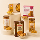 Polka Foods Weekend Snack Stack — Cake Rusk, Protein Cookies, Corn Raffles & Chatpata Cone Namkeen combo